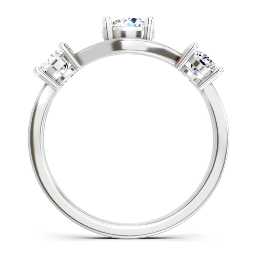 Sparkles 3 Stone Ring 1 Carat Diamond