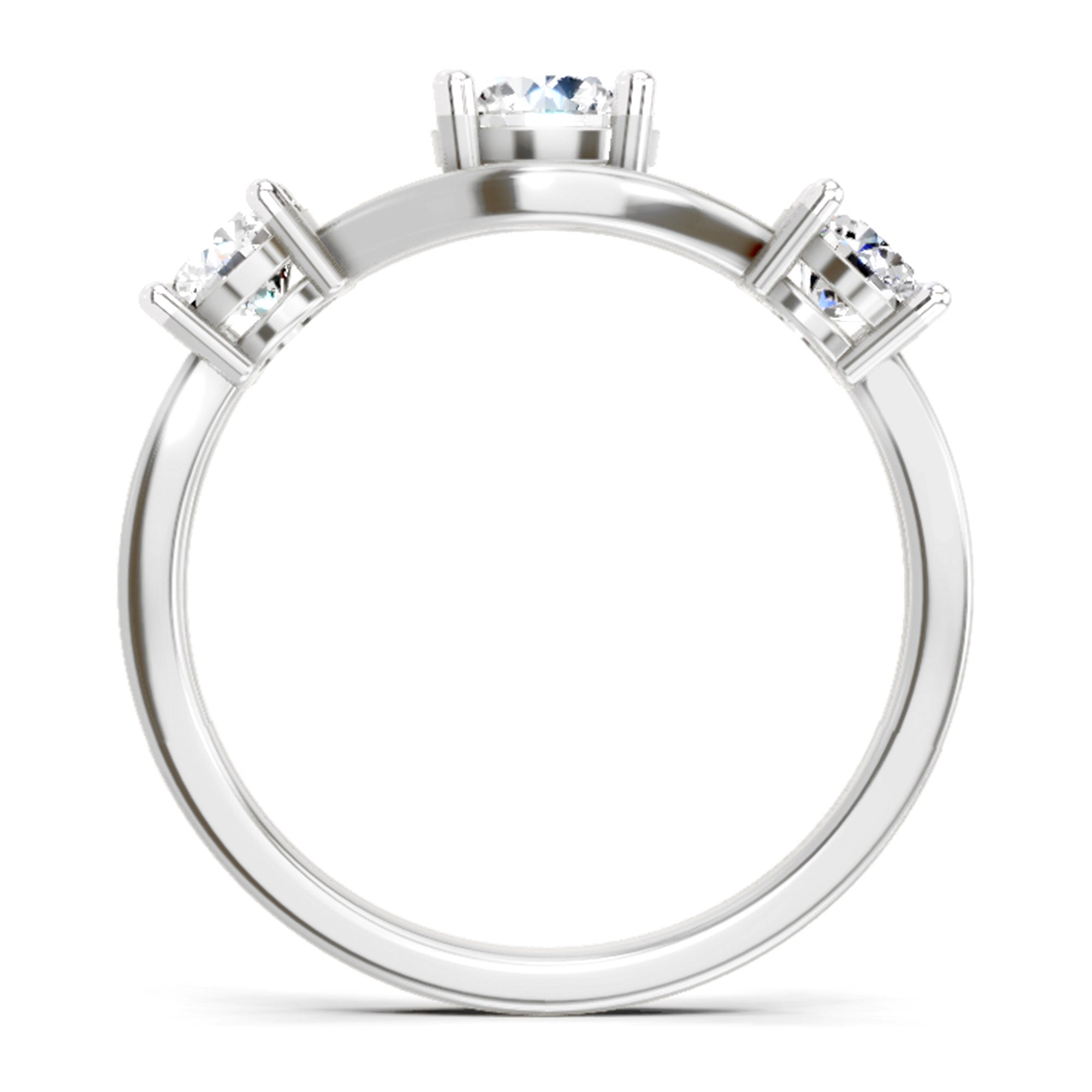 Sparkles 3 Stone Ring 1 Carat Diamond
