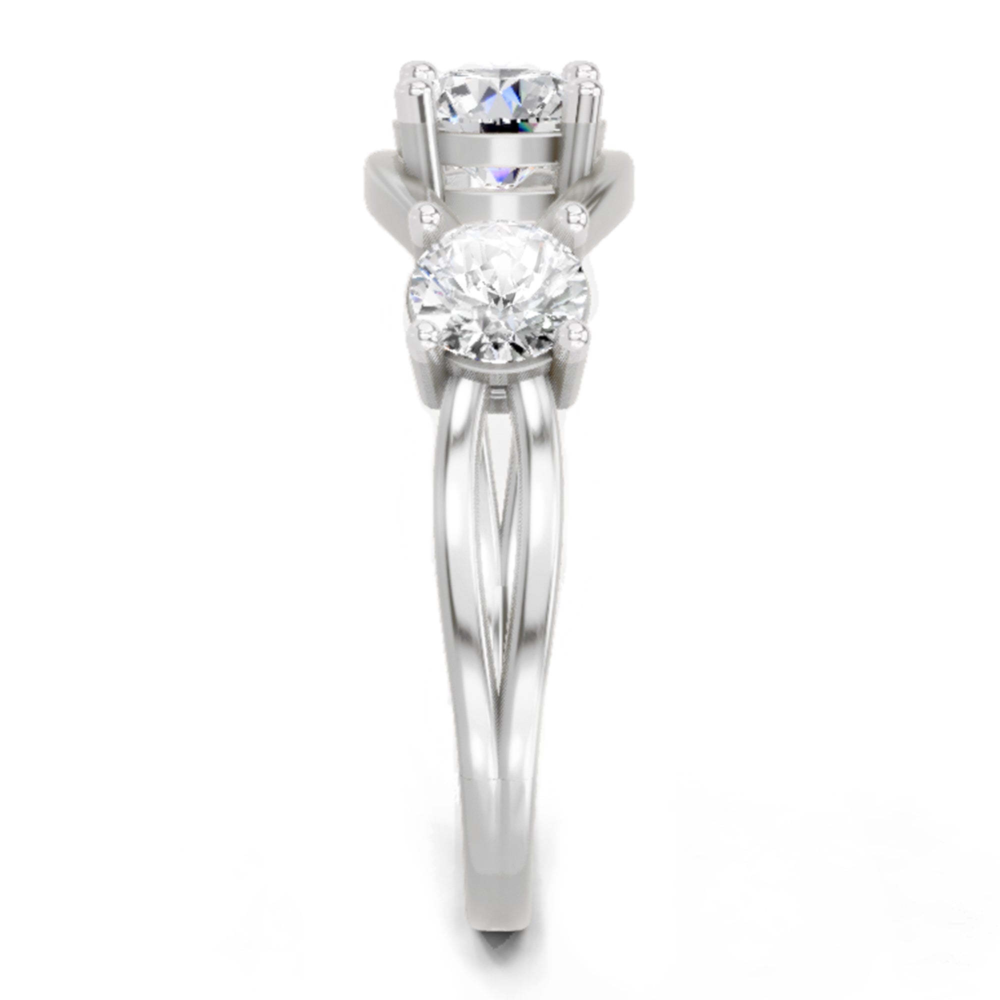 Sparkles 3 Stone Ring 1 Carat Diamond