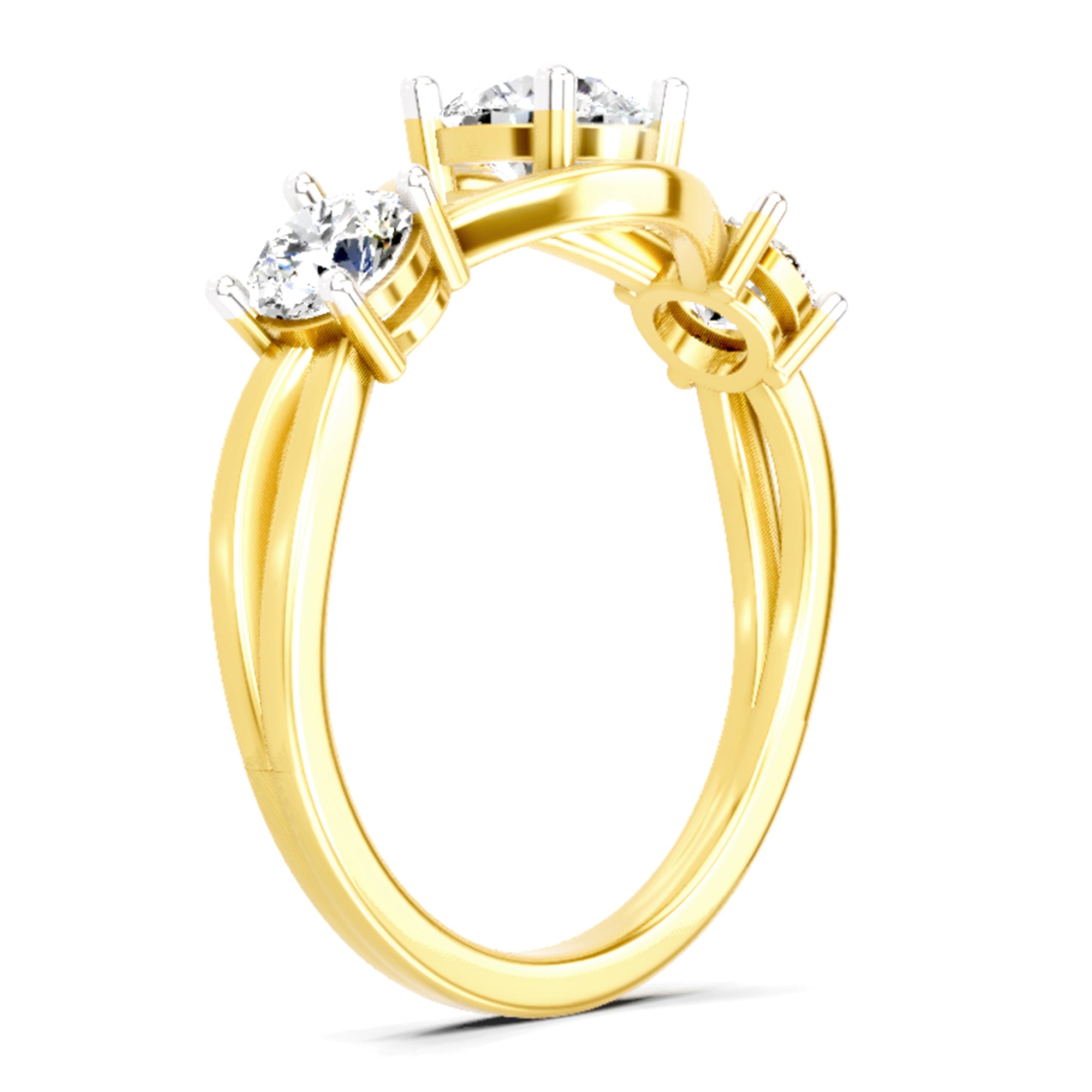 Sparkles 3 Stone Ring 1 Carat Diamond