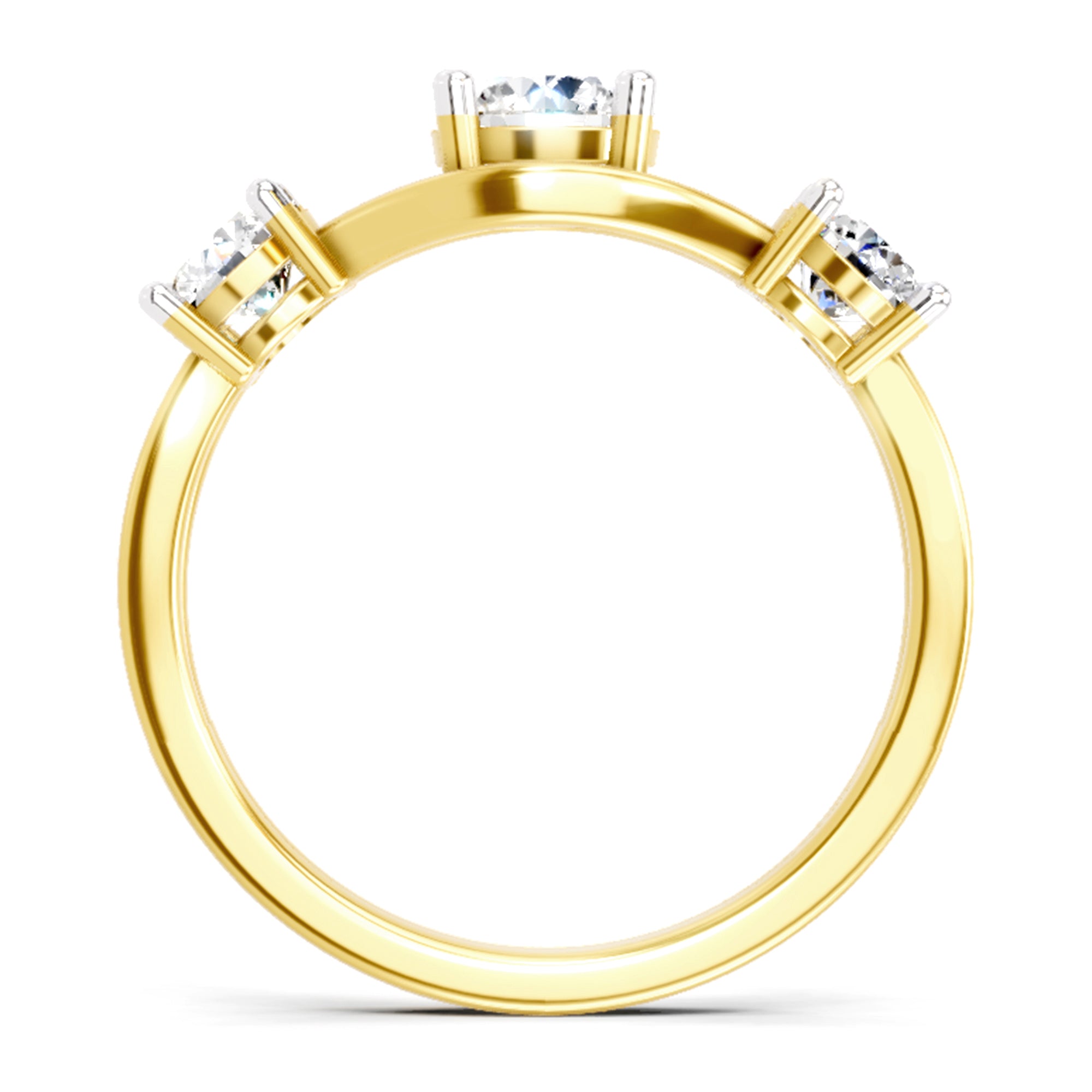 Sparkles 3 Stone Ring 1 Carat Diamond