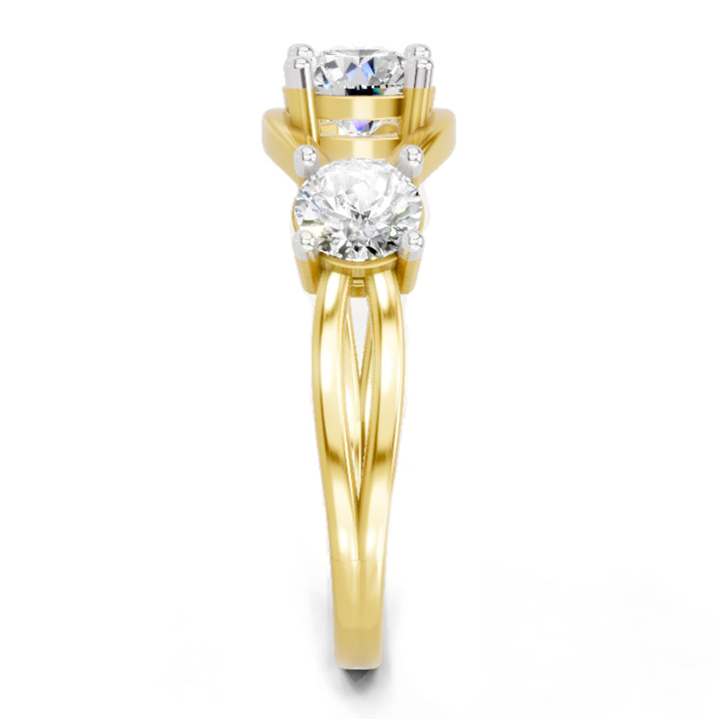 Sparkles 3 Stone Ring 1 Carat Diamond