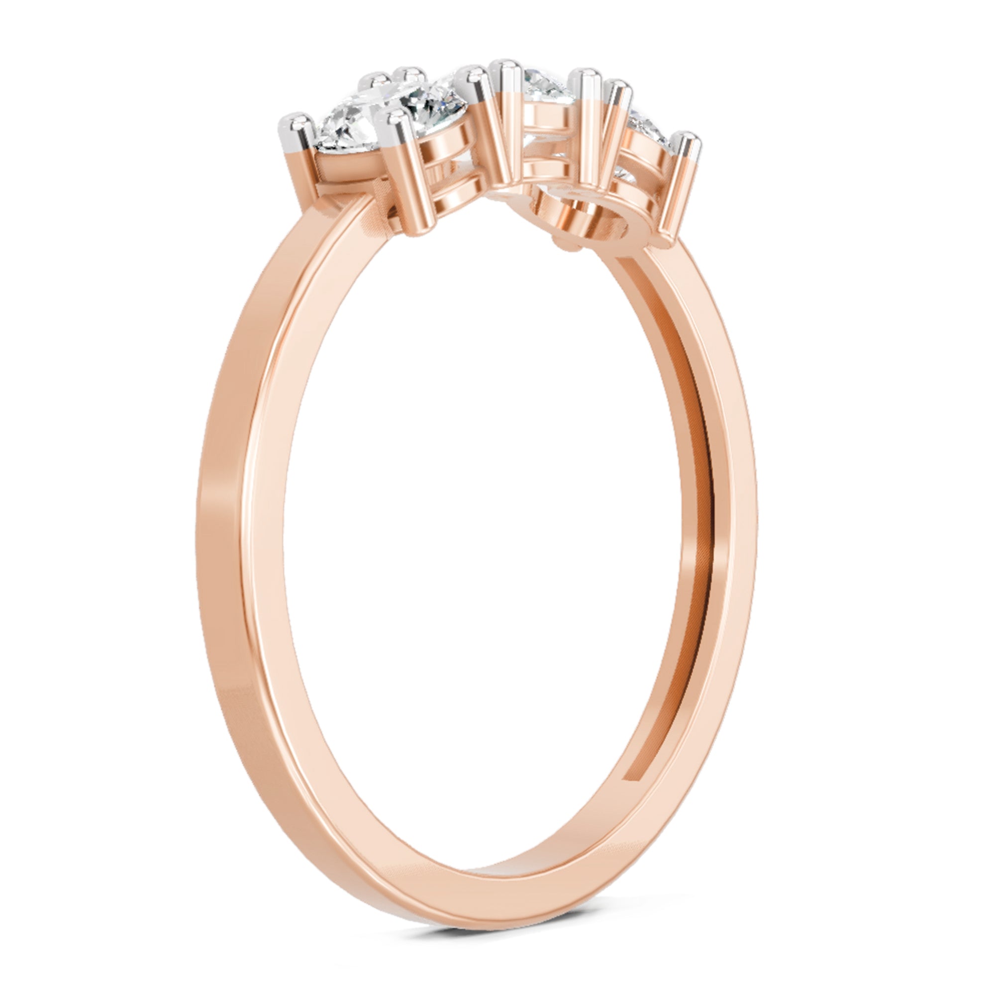 Sparkles 3 Stone Ring 0.75 Carat Diamond