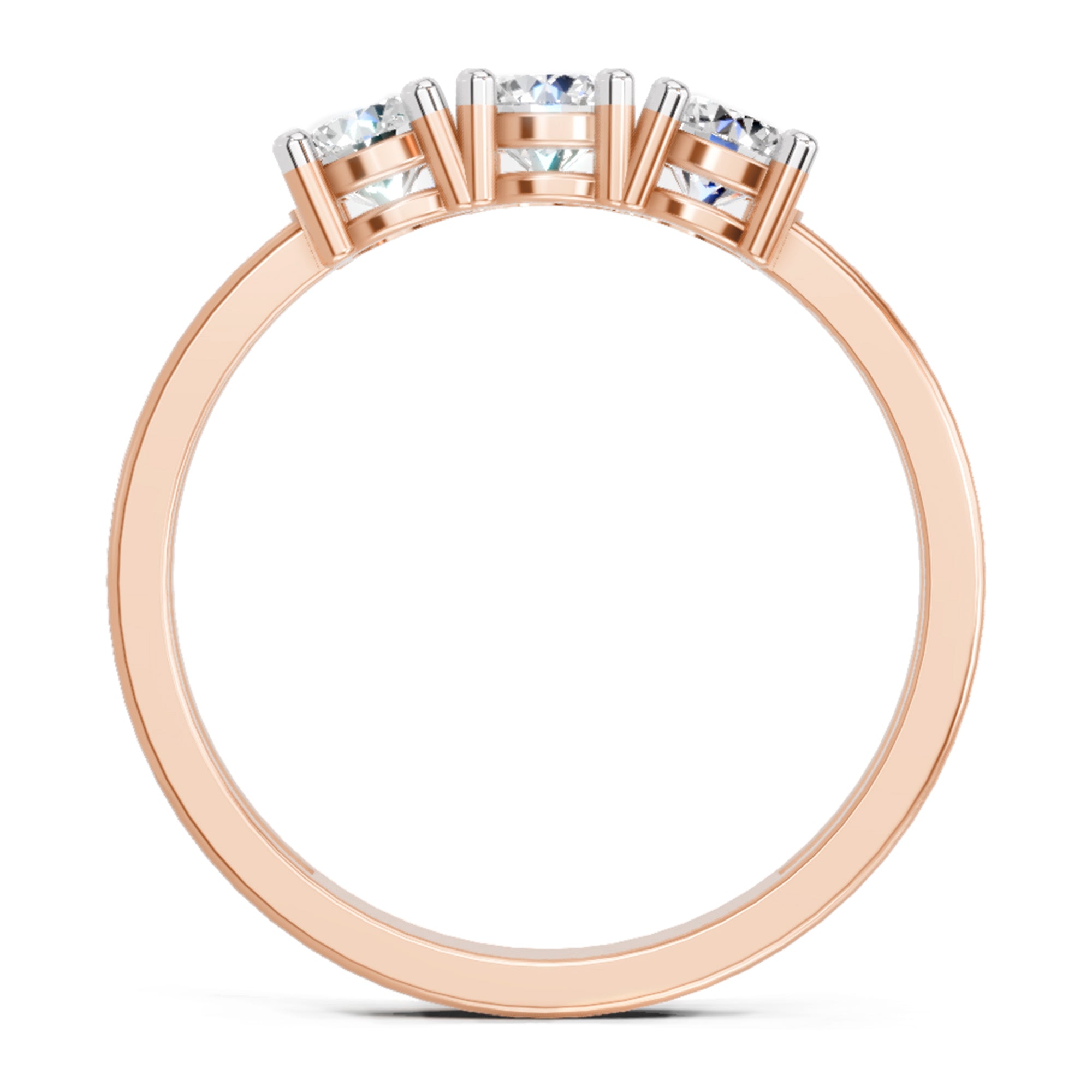 Sparkles 3 Stone Ring 0.75 Carat Diamond