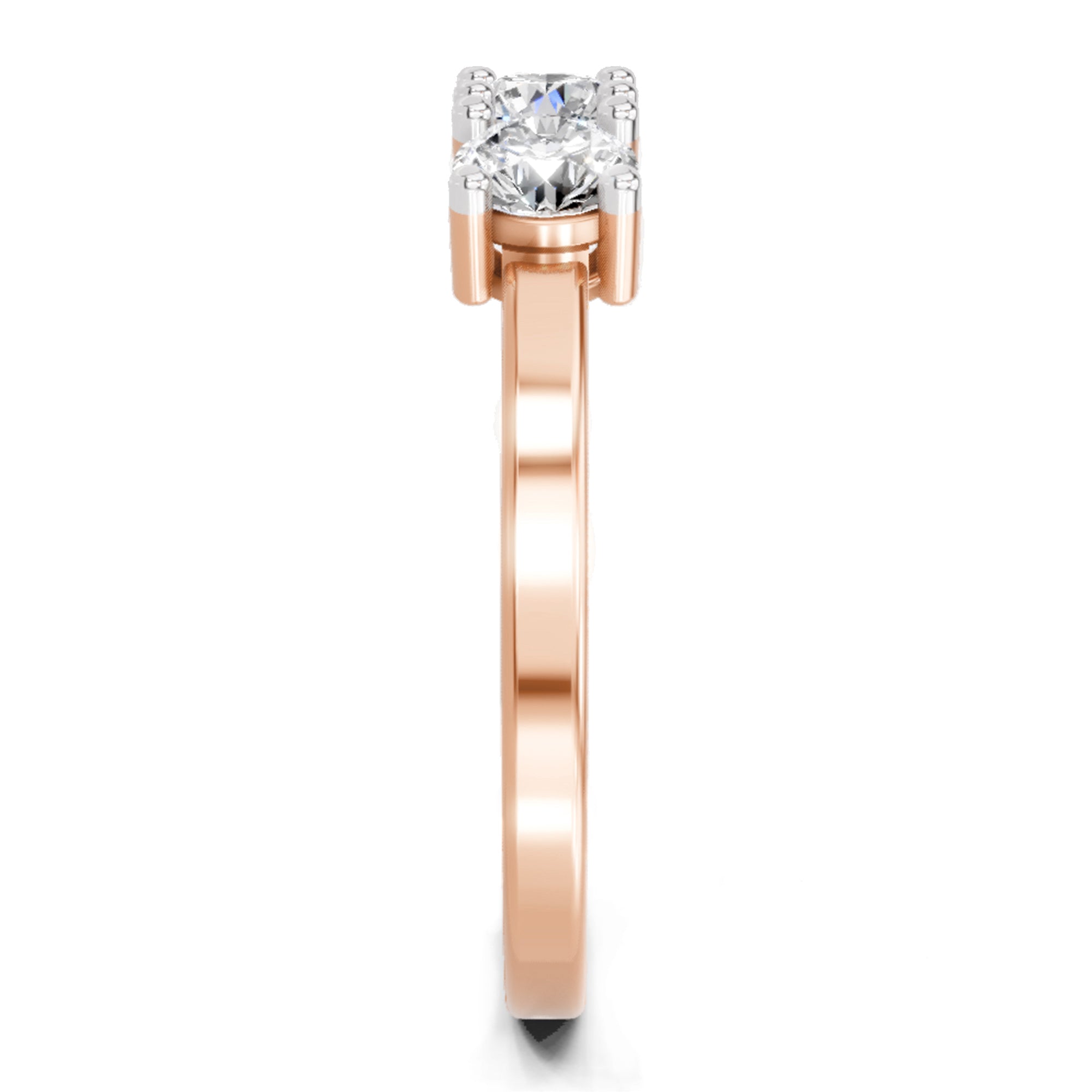 Sparkles 3 Stone Ring 0.75 Carat Diamond