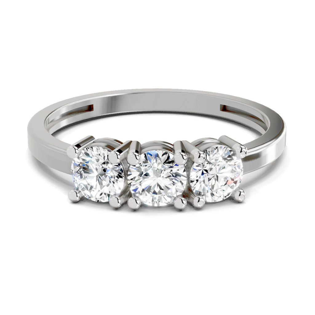 Sparkles 3 Stone Ring 0.75 Carat Diamond