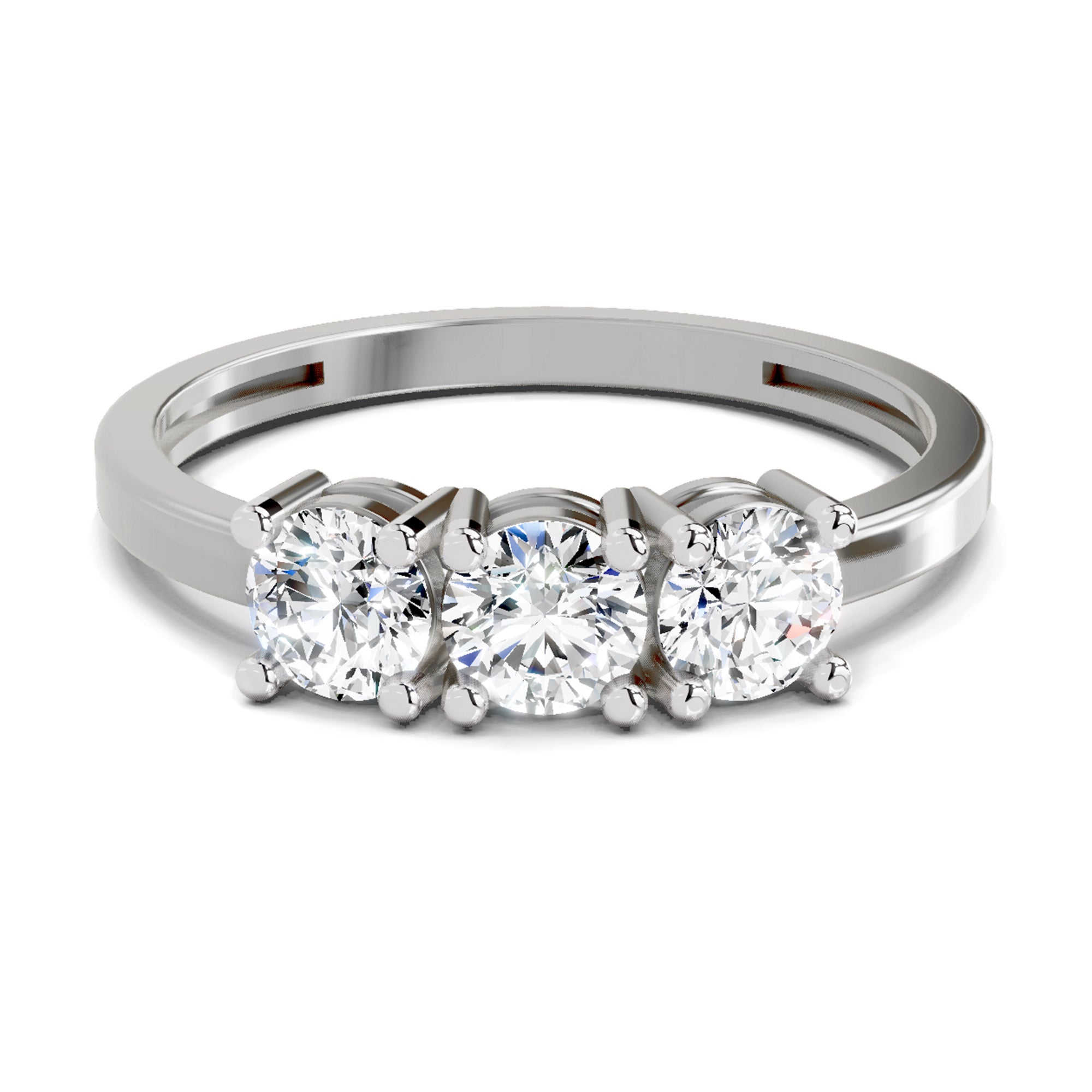 Sparkles 3 Stone Ring 0.75 Carat Diamond