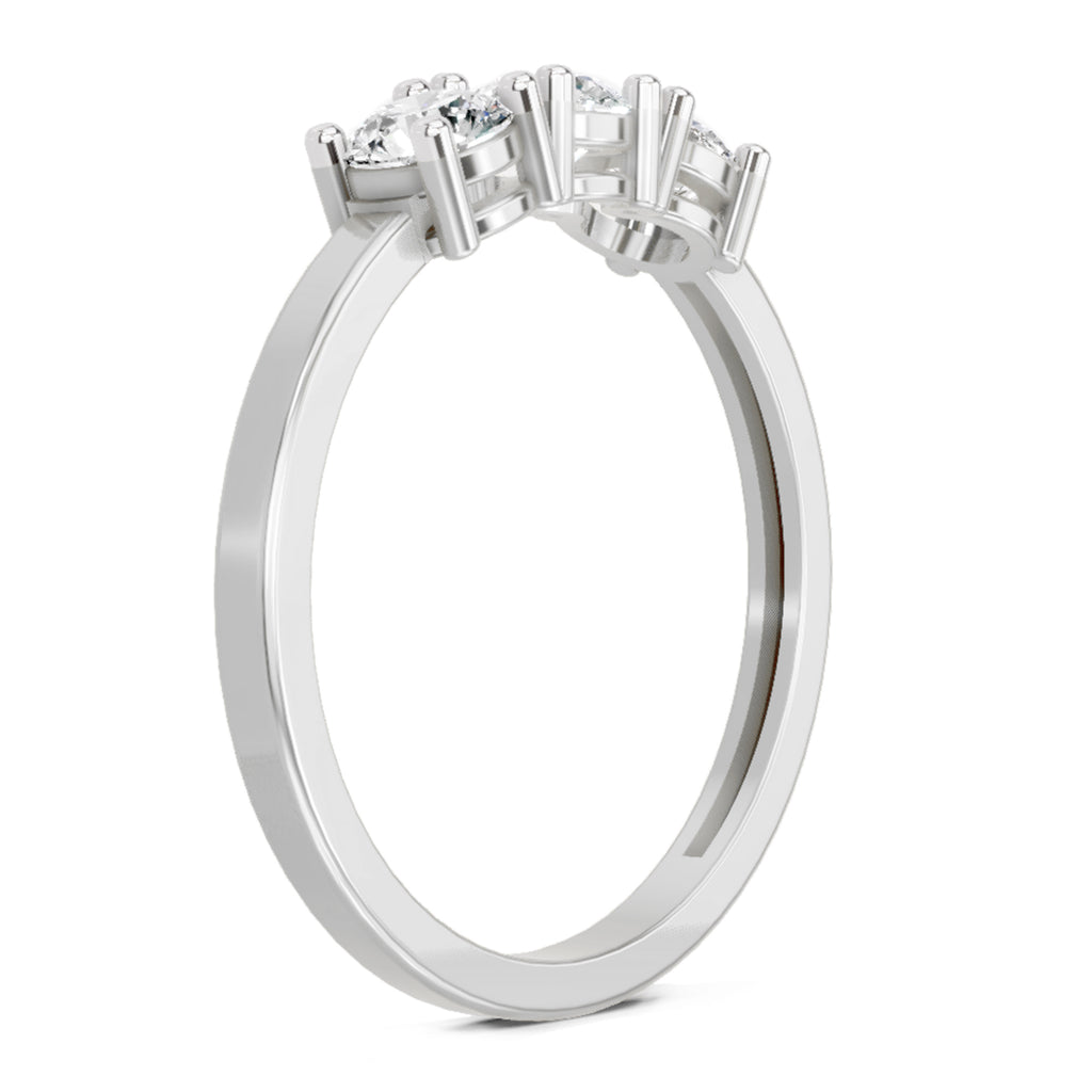Sparkles 3 Stone Ring 0.75 Carat Diamond