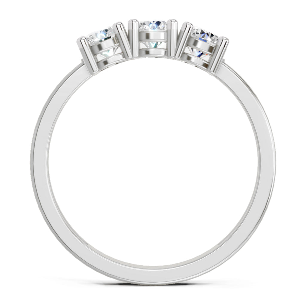 Sparkles 3 Stone Ring 0.75 Carat Diamond