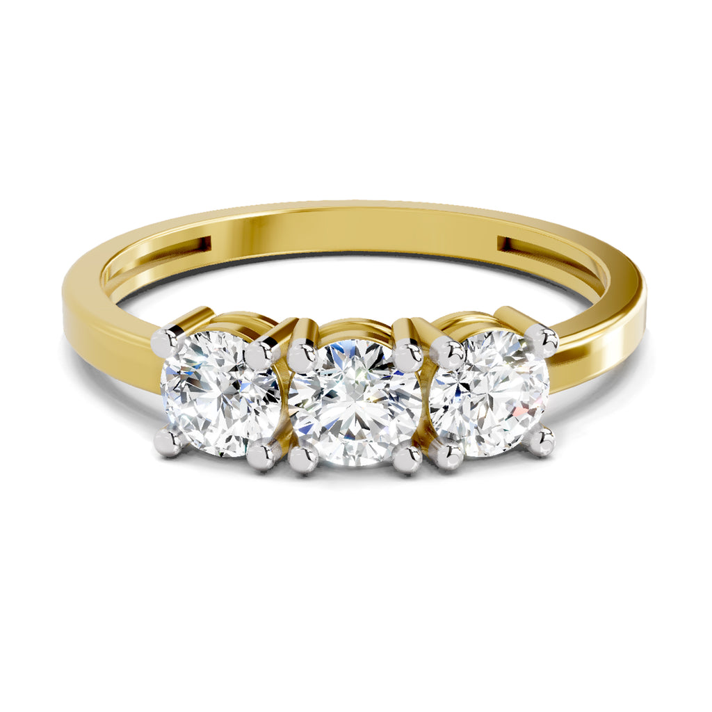 Sparkles 3 Stone Ring 0.75 Carat Diamond