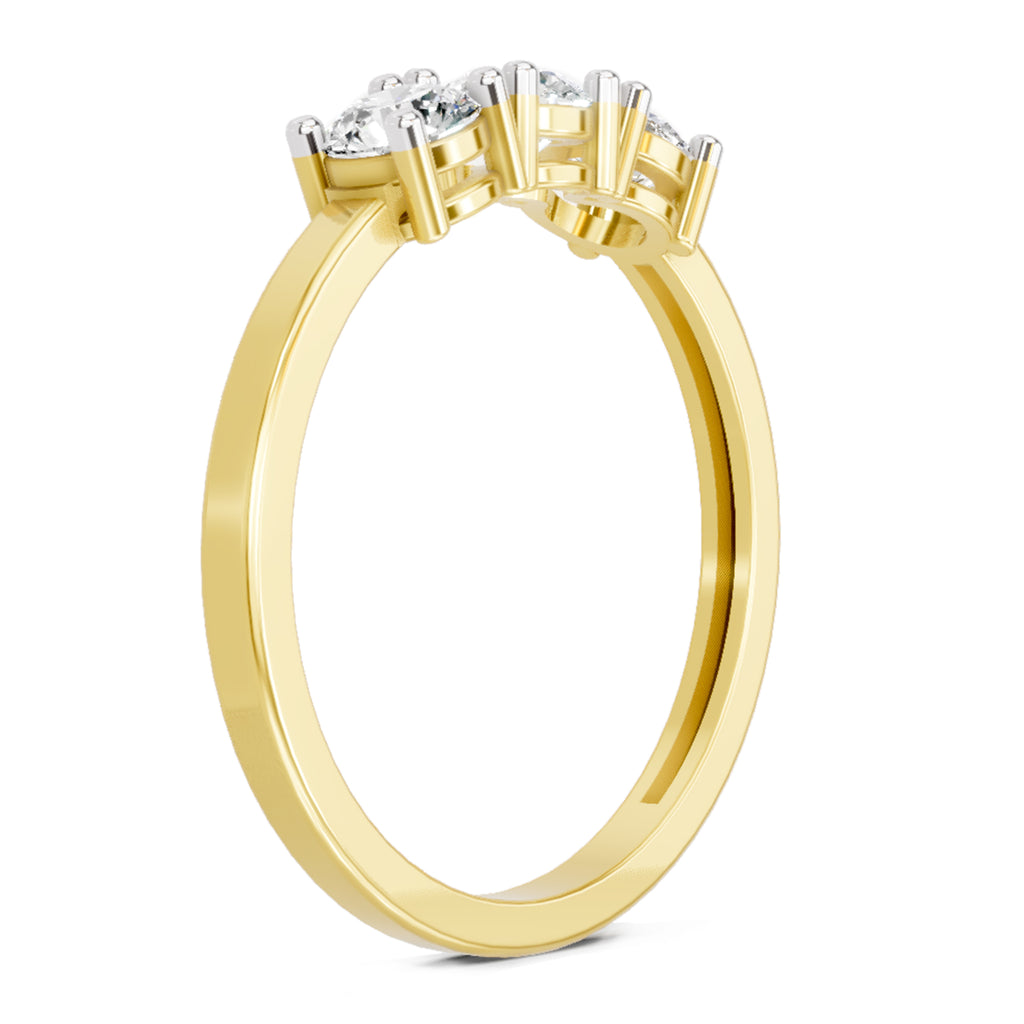Sparkles 3 Stone Ring 0.75 Carat Diamond