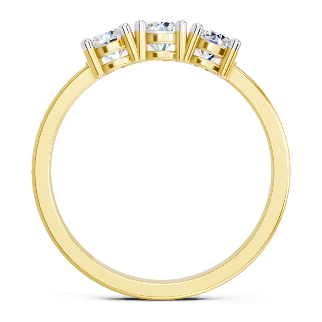 Sparkles 3 Stone Ring 0.75 Carat Diamond