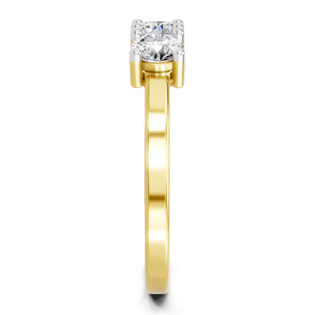 Sparkles 3 Stone Ring 0.75 Carat Diamond