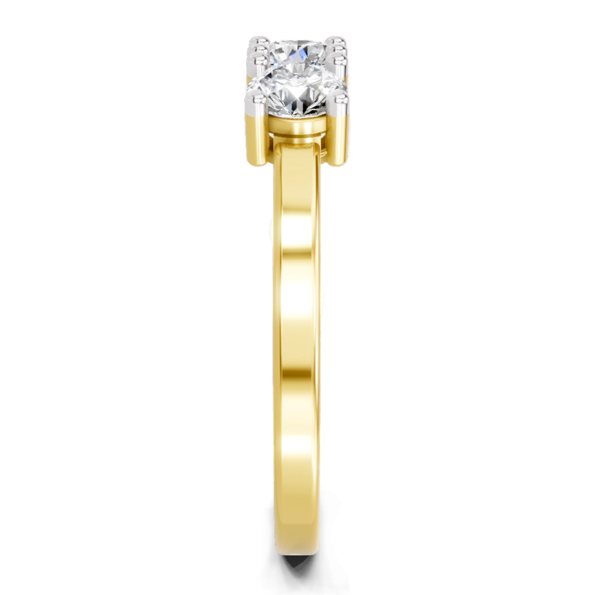 Sparkles 3 Stone Ring 0.75 Carat Diamond