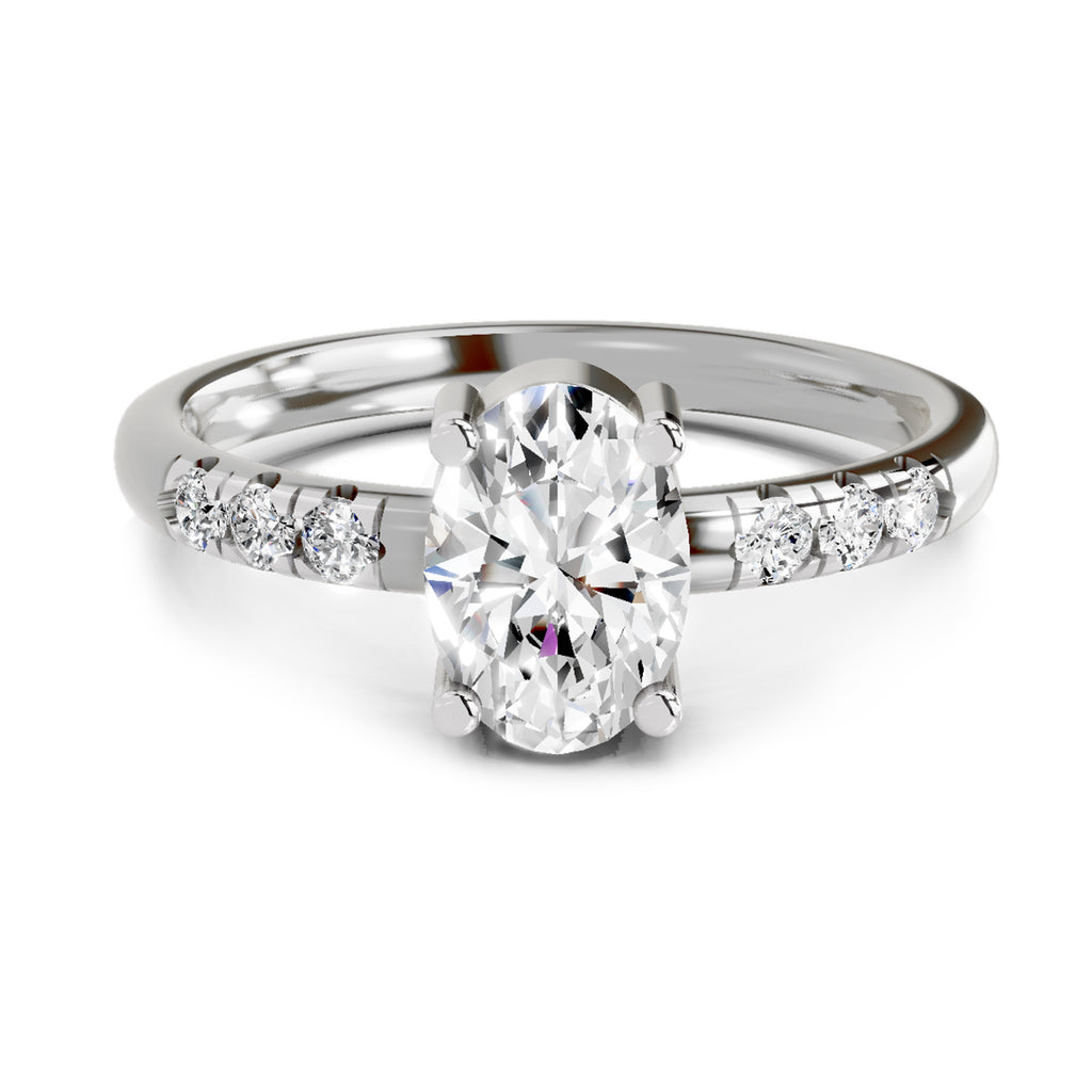 1.17 Carat Oval Solitaire Ring FG VS Diamond