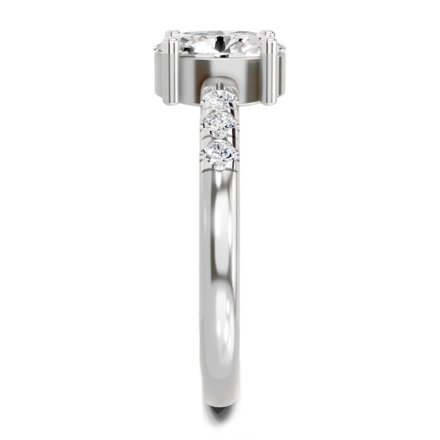 1.17 Carat Oval Solitaire Ring FG VS Diamond