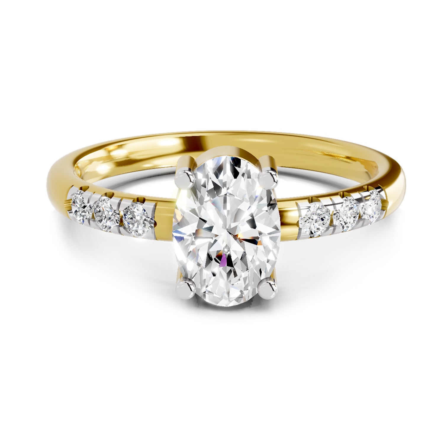 1.17 Carat Oval Solitaire Ring FG VS Diamond