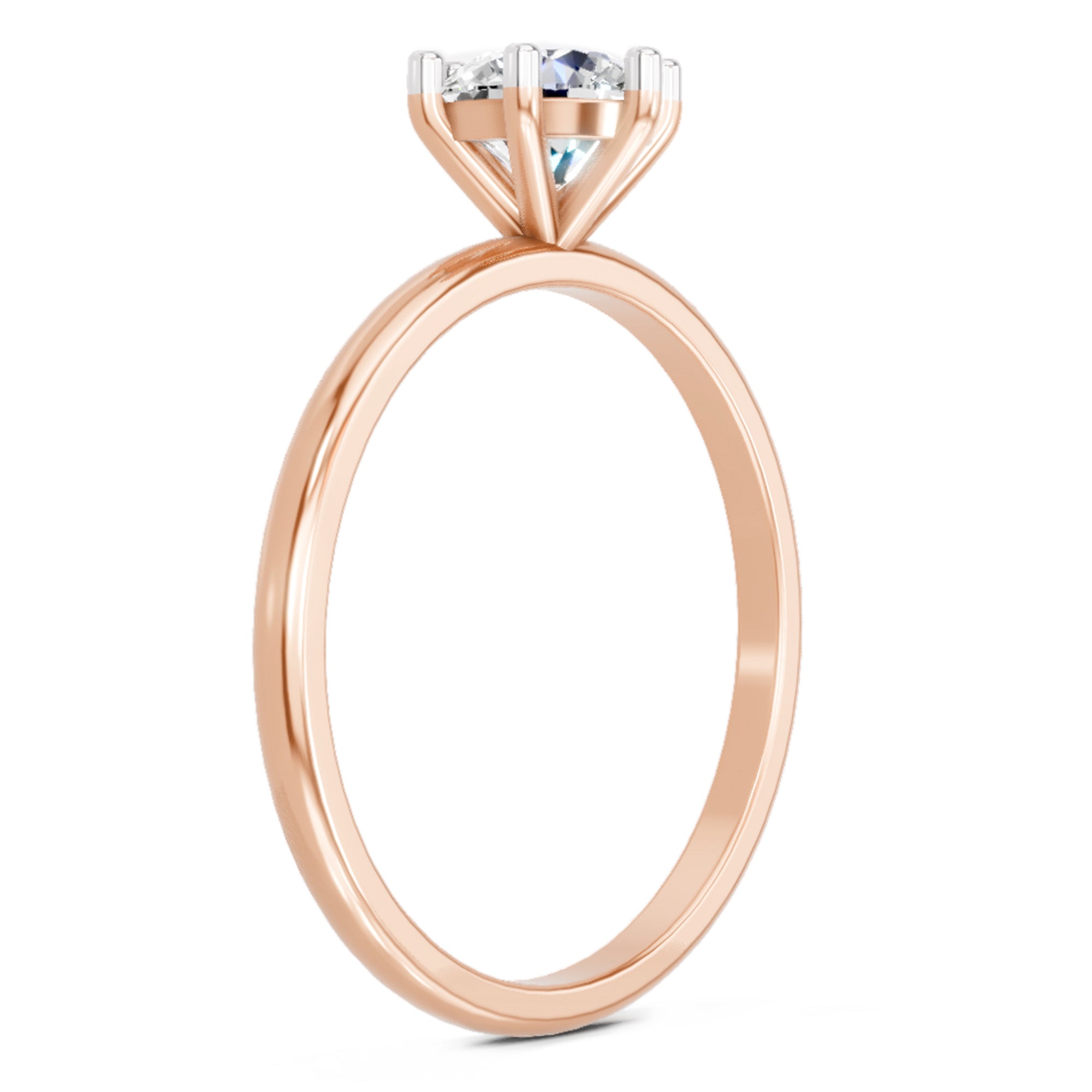 Sparkles 6 Prong Solitaire Ring 0.75 Carat Diamond