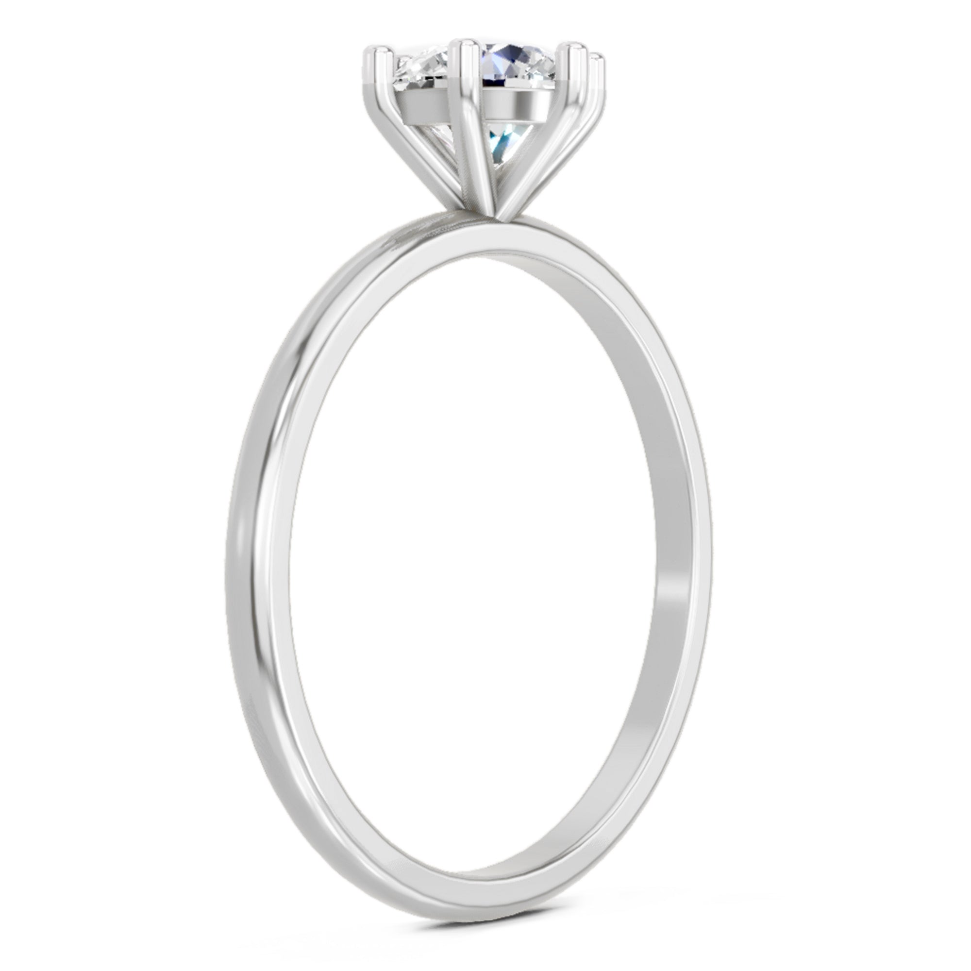 Sparkles 6 Prong Solitaire Ring 0.75 Carat Diamond