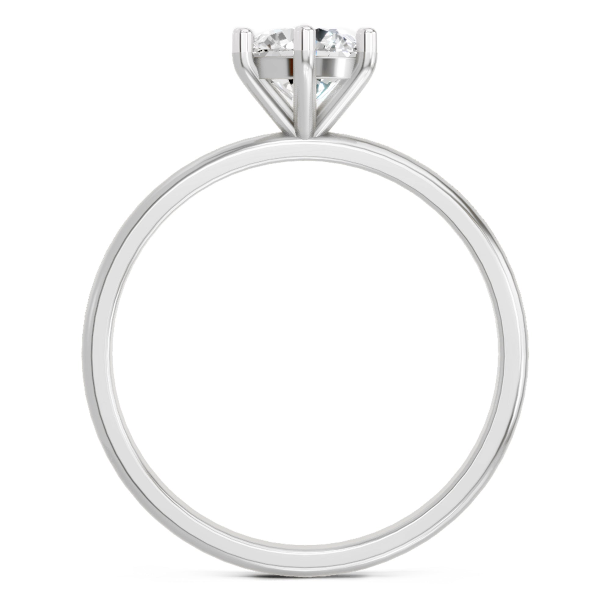 Sparkles 6 Prong Solitaire Ring 0.75 Carat Diamond