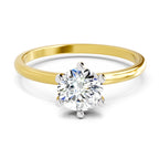 Sparkles 6 Prong Solitaire Ring 0.75 Carat Diamond