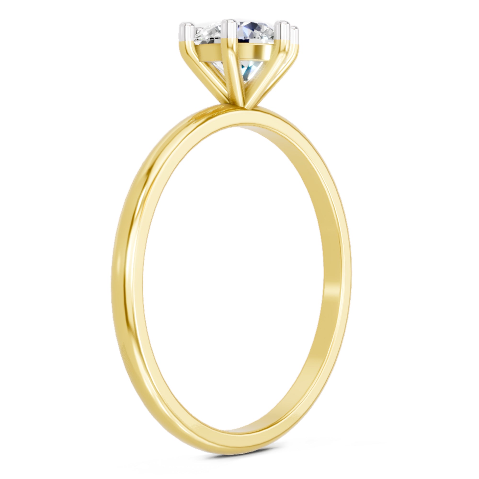 Sparkles 6 Prong Solitaire Ring 0.75 Carat Diamond