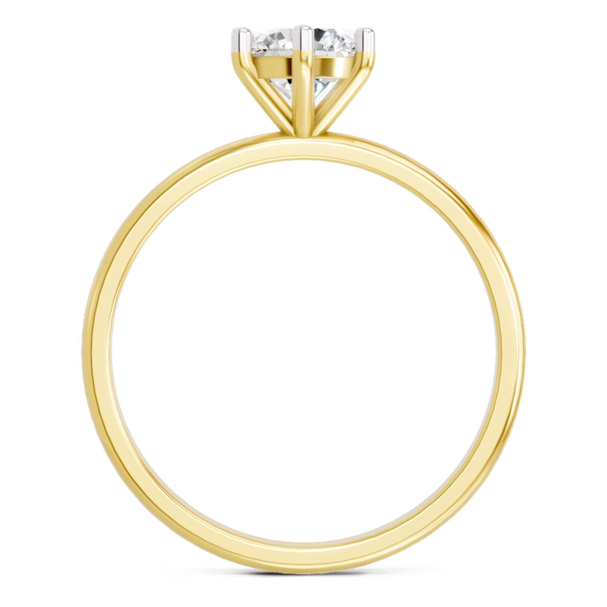 Sparkles 6 Prong Solitaire Ring 0.75 Carat Diamond