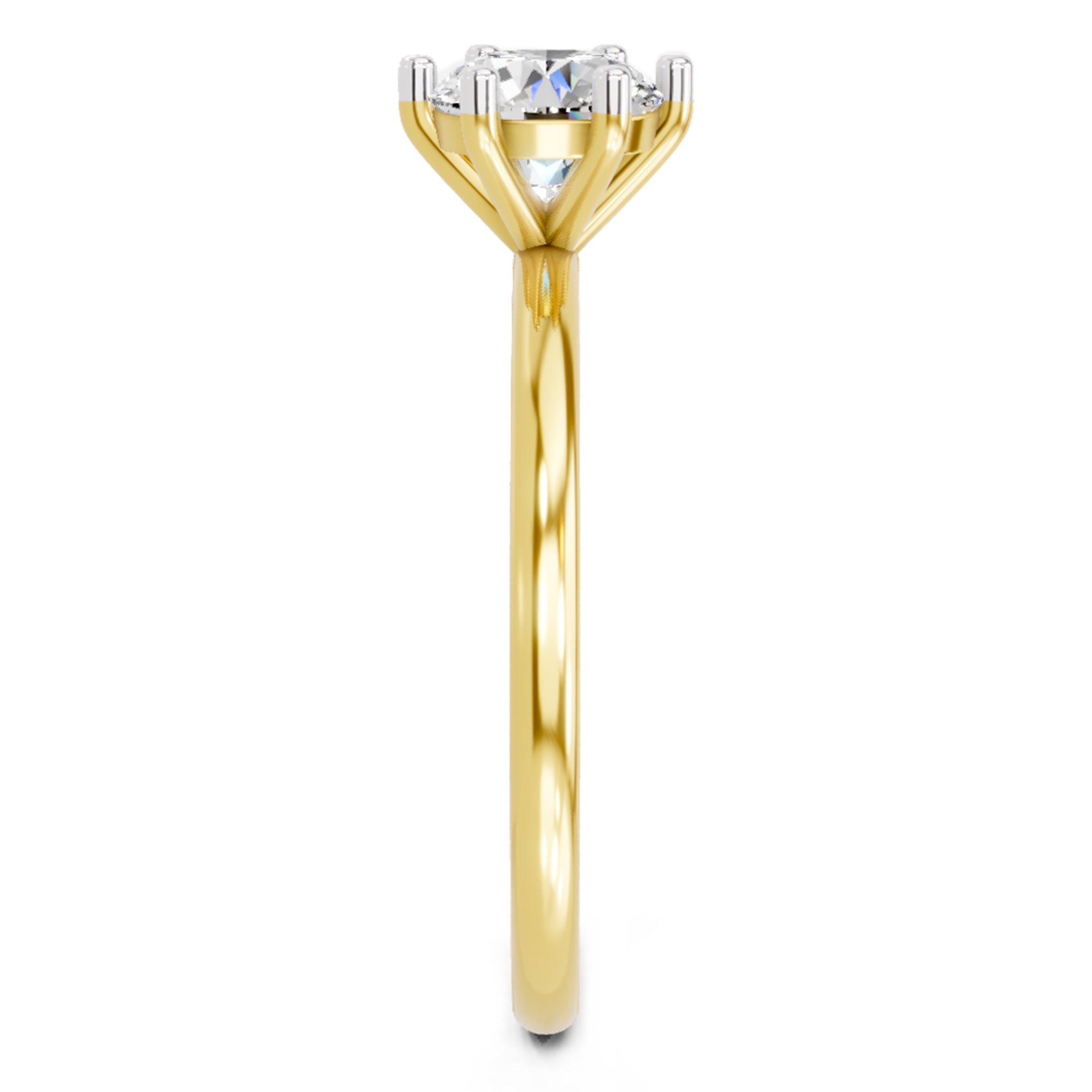 Sparkles 6 Prong Solitaire Ring 0.75 Carat Diamond