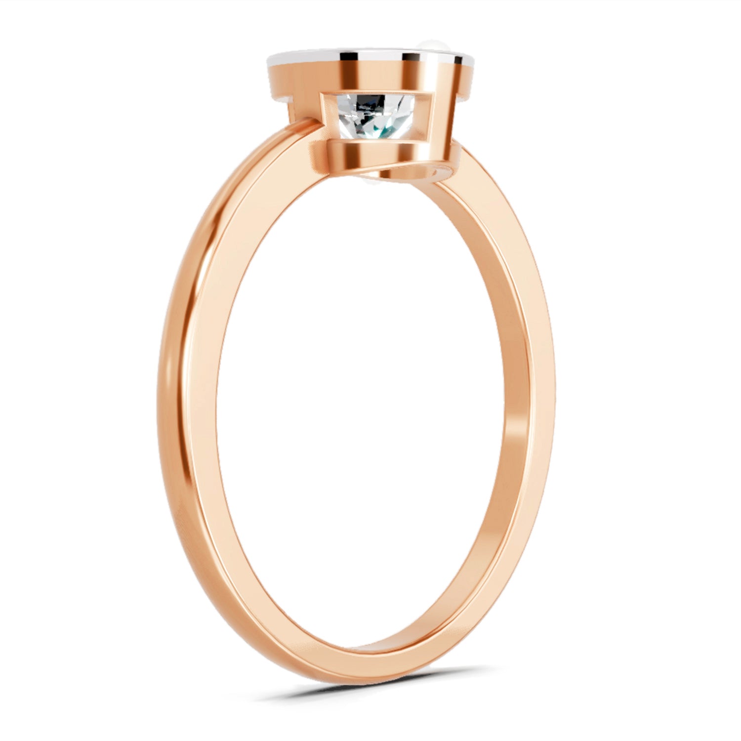 Sparkles Bezel Solitaire Ring 0.75 Carat Diamond