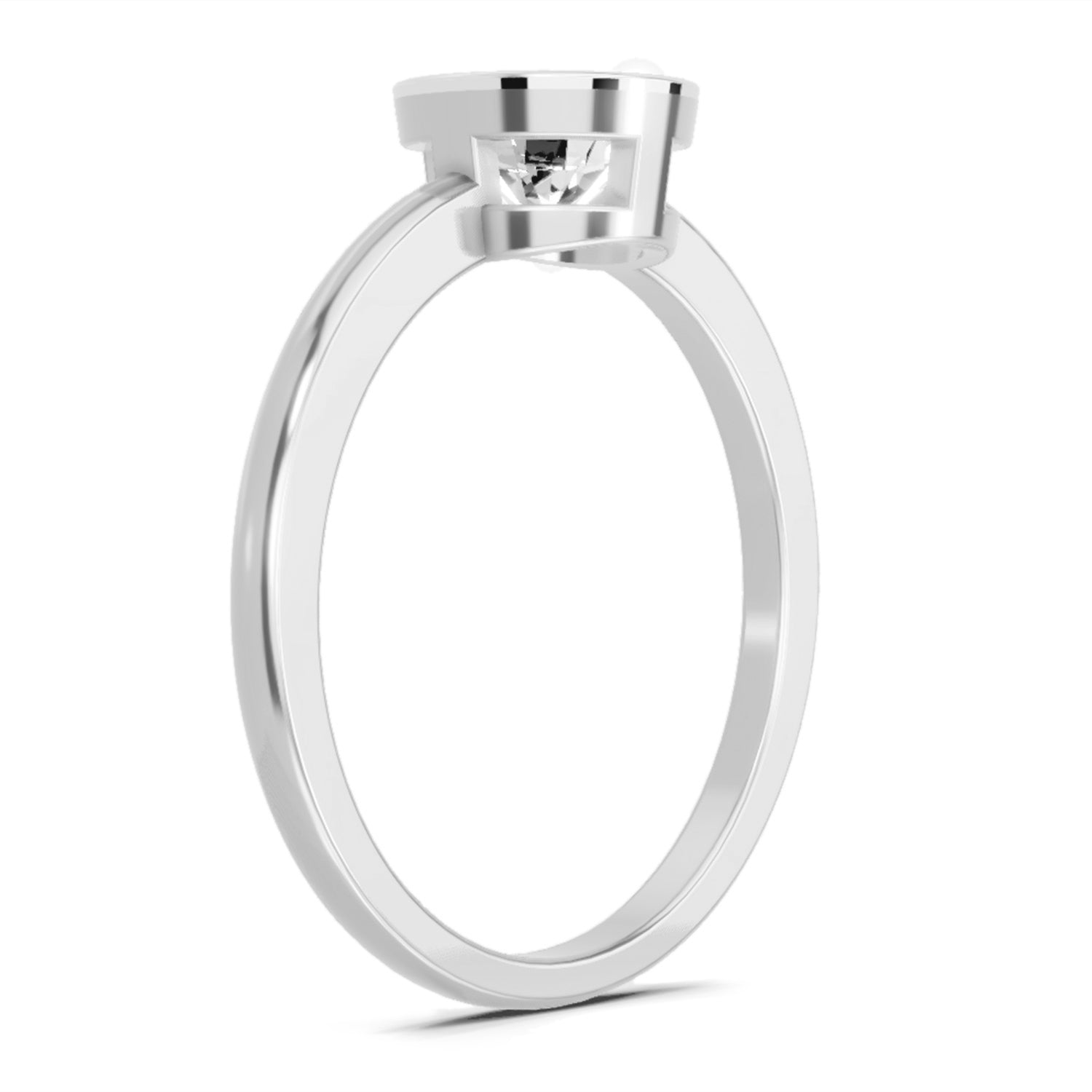 Sparkles Bezel Solitaire Ring 0.75 Carat Diamond