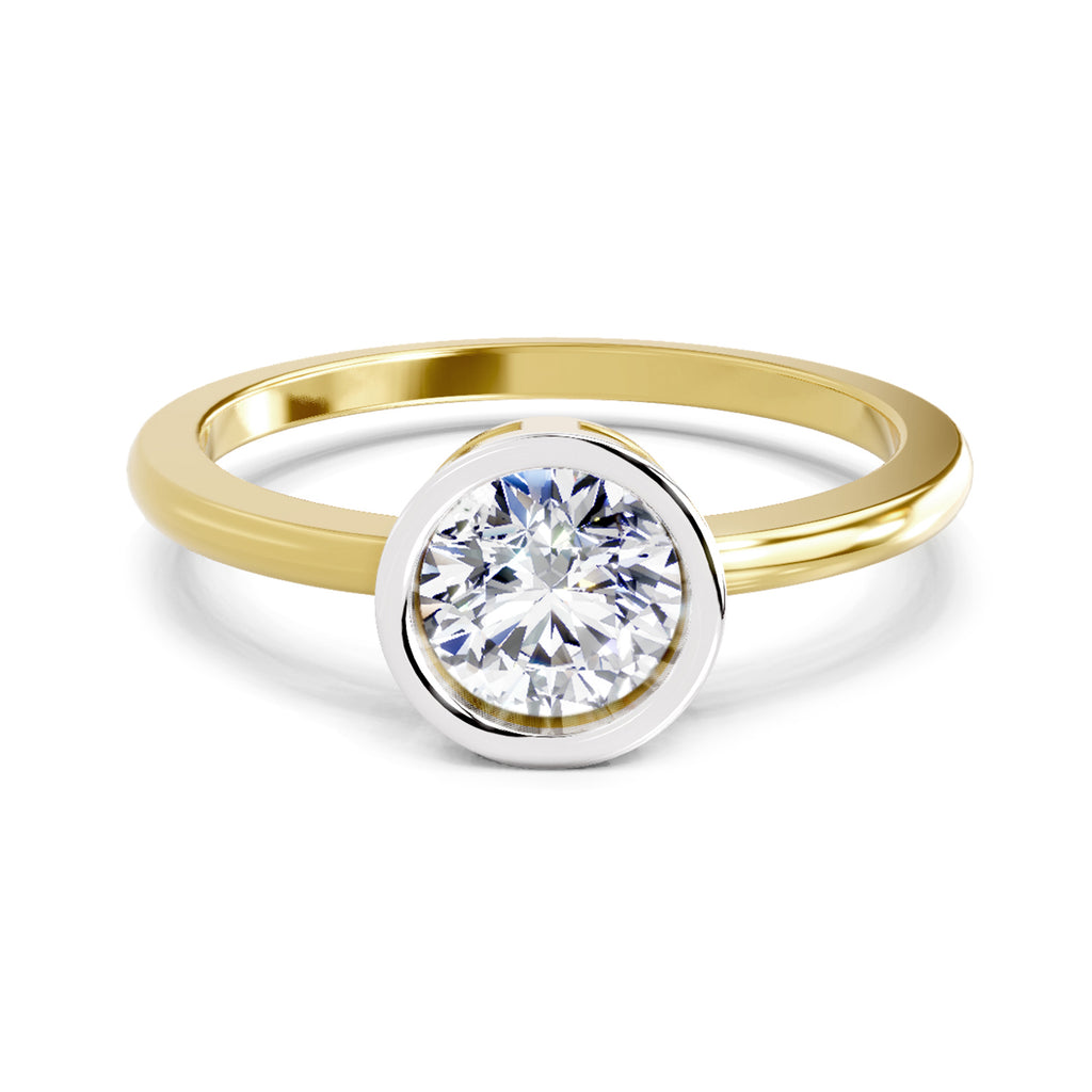 Sparkles Bezel Solitaire Ring 0.75 Carat Diamond