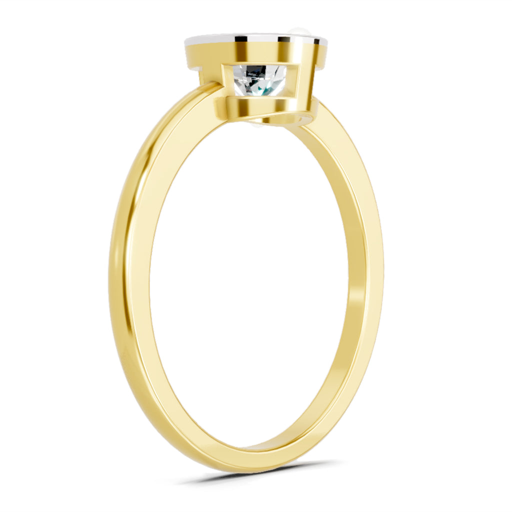 Sparkles Bezel Solitaire Ring 0.75 Carat Diamond