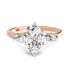 Sparkles Four Stone Cluster Ring 0.87 Carat