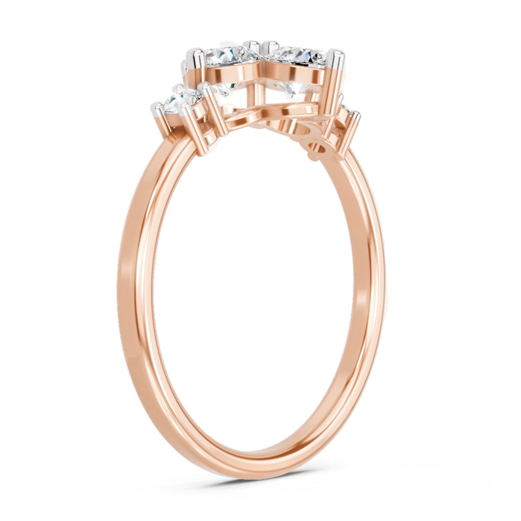 Sparkles Four Stone Cluster Ring 0.87 Carat