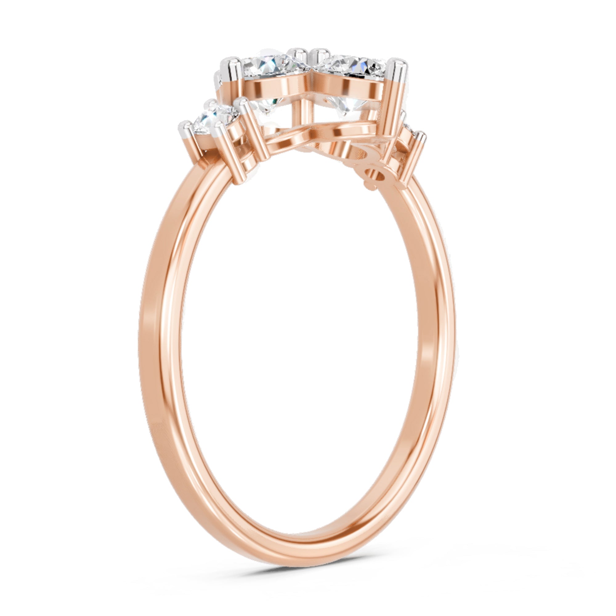 Sparkles Four Stone Cluster Ring 0.87 Carat
