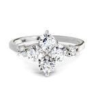 Sparkles Four Stone Cluster Ring 0.87 Carat