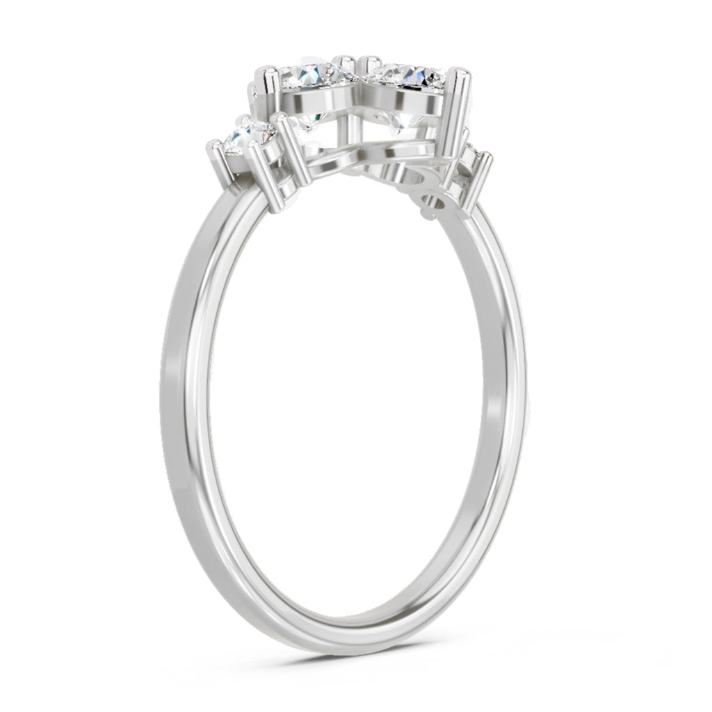 Sparkles Four Stone Cluster Ring 0.87 Carat