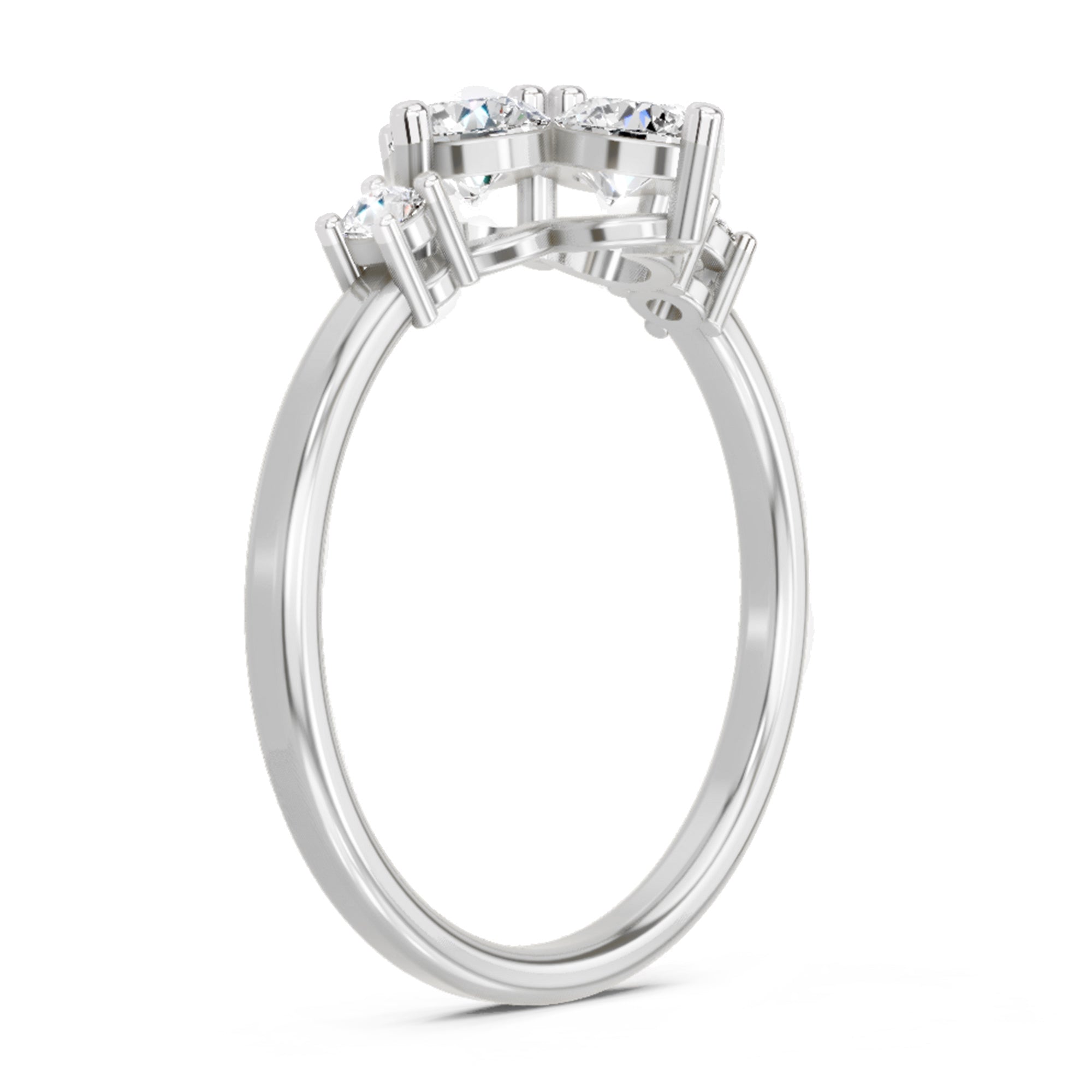 Sparkles Four Stone Cluster Ring 0.87 Carat