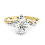 Sparkles Four Stone Cluster Ring 0.87 Carat