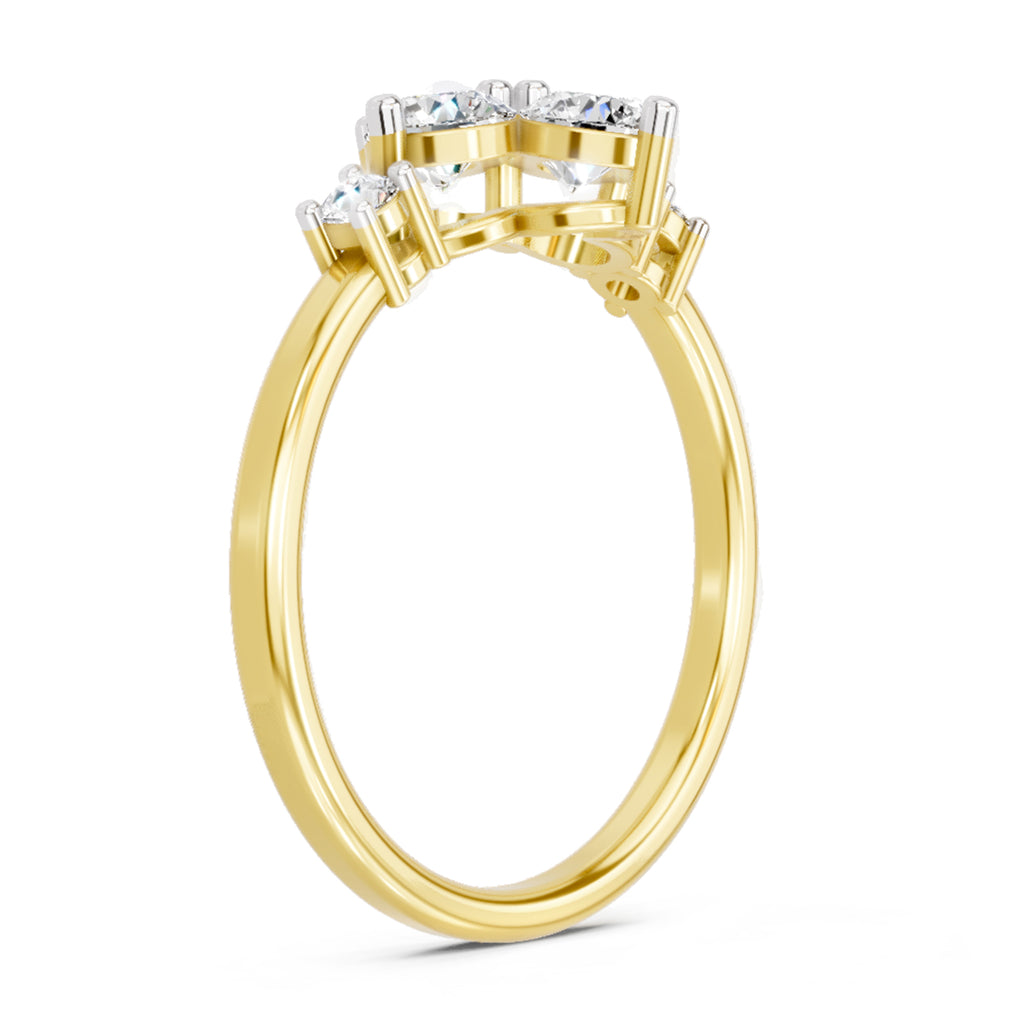 Sparkles Four Stone Cluster Ring 0.87 Carat