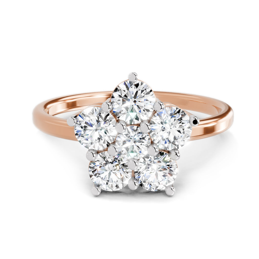 Sparkles Four Stone Cluster Ring 0.87 Carat