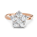 Sparkles Four Stone Cluster Ring 0.87 Carat