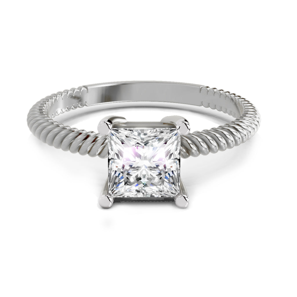 1 Carat Square Ring FG VS Diamond