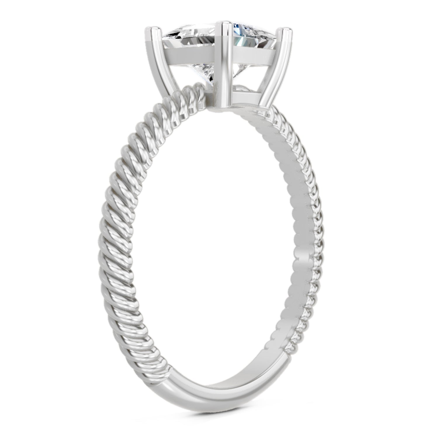 1 Carat Square Ring FG VS Diamond
