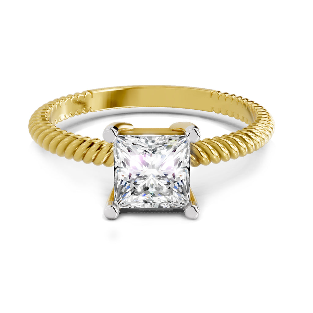 1 Carat Square Ring FG VS Diamond
