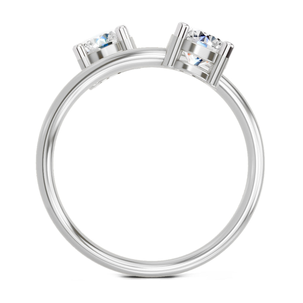 1 Carat Twin Solitaire Diamond Engagement Ring