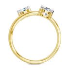 1 Carat Twin Solitaire Diamond Engagement Ring