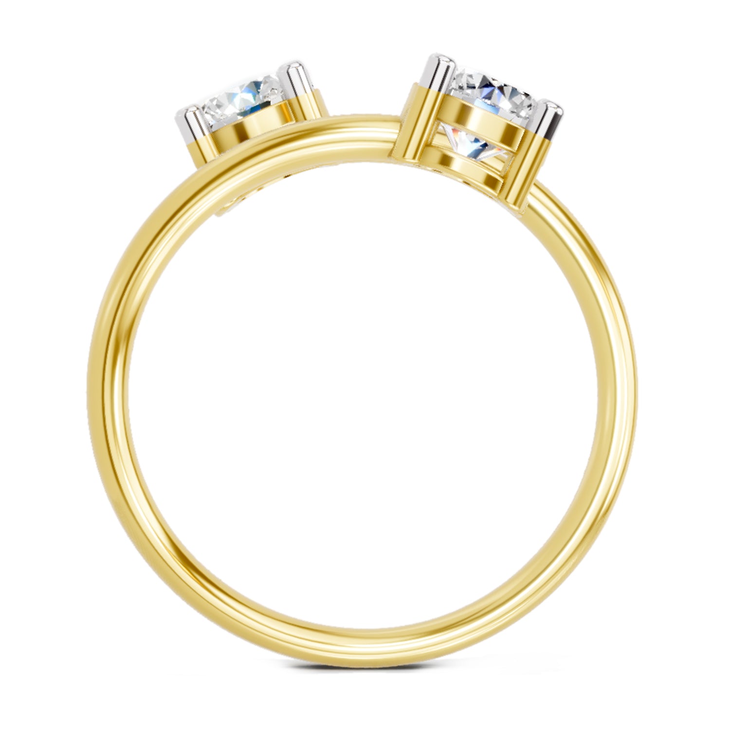 1 Carat Twin Solitaire Diamond Engagement Ring