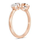Sparkles 2 Stone Open Ring 0.78 Carat Diamond
