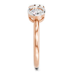 Sparkles 2 Stone Open Ring 0.78 Carat Diamond